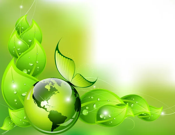Grüner organischer Hintergrund — Stockvektor