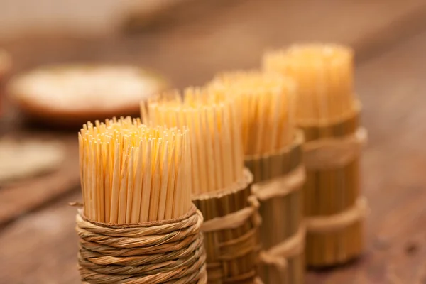 Palitos de dentes close-up — Fotografia de Stock