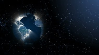 Gerçekçi dünya küre dönen