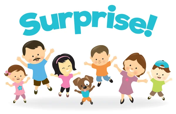 Happy Surprise groupe — Image vectorielle