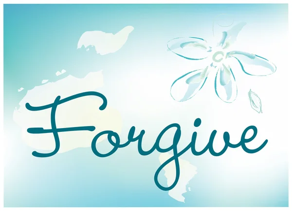 Forgive concept card — Stock Vector