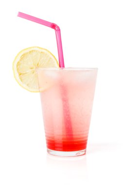 Cam limonata limon dilimi