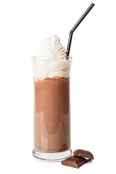 Hot chocolate with whipping cream — Stock Photo, Image