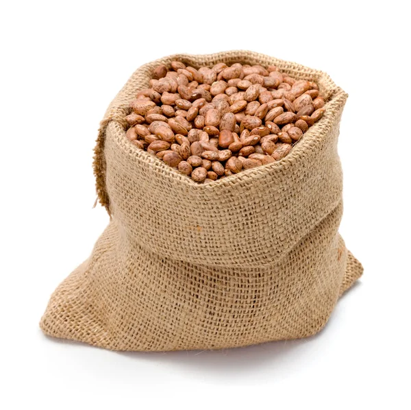 バーラップ袋のインゲン豆 — ストック写真