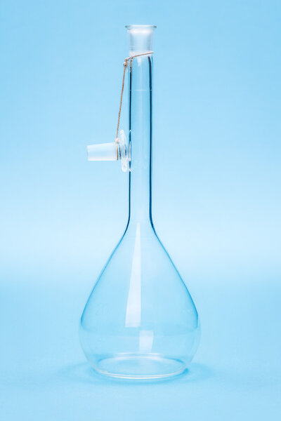 Empty volumetric flask with glass stopper