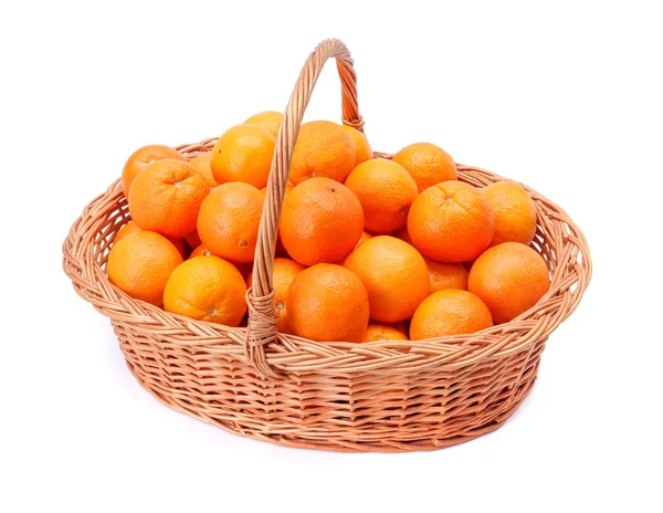 Oranges in basket — Stock Photo, Image