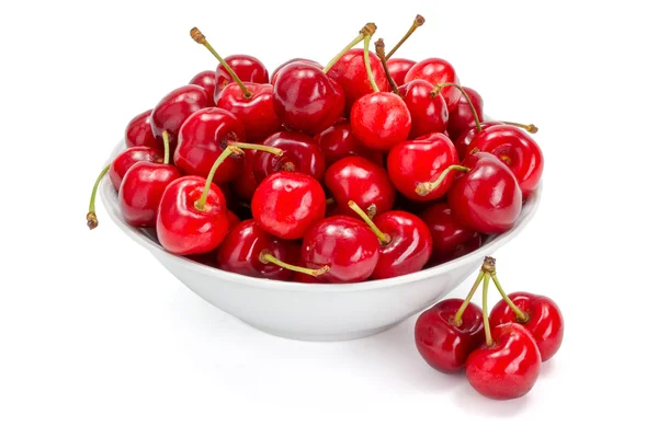 Sweet cherries (Prunus avium) in plate — Stock Photo, Image