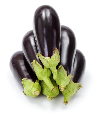 Taze olgun patlıcan (Solanum melongena yığını)