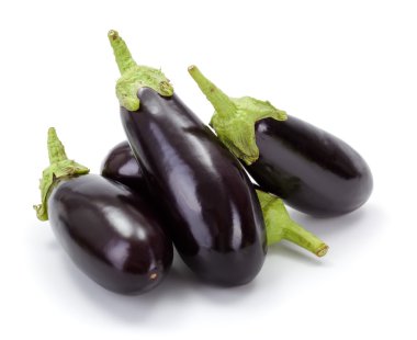 Taze olgun patlıcan (Solanum melongena yığını)