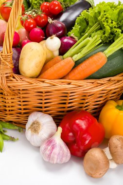 Macro of various vegetables