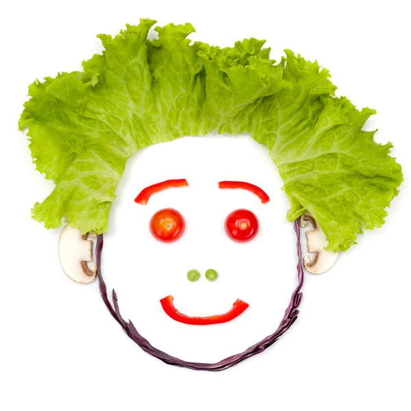 Mutlu insan kafası sebzelerin yaptım — Stok fotoğraf