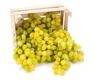 Beyaz masa üzüm (Vitis) ahşap sandık