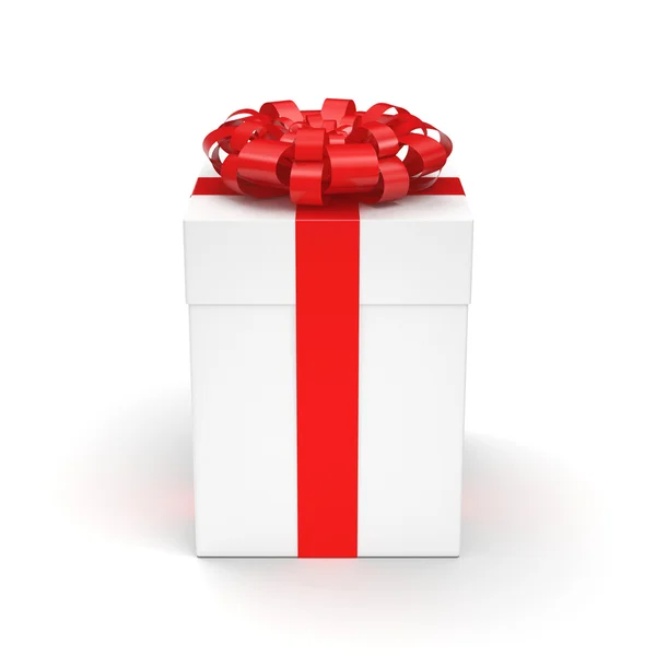 Beyaz hediye kutusu — Stok fotoğraf