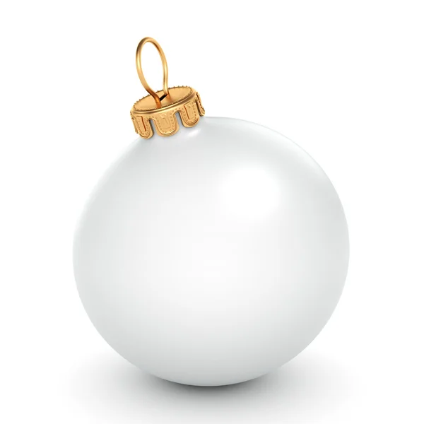 Palla bianca di Natale — Foto Stock