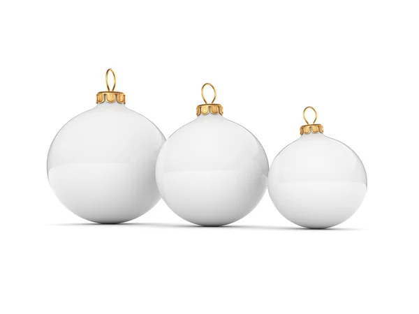 Bola de Natal branco — Fotografia de Stock