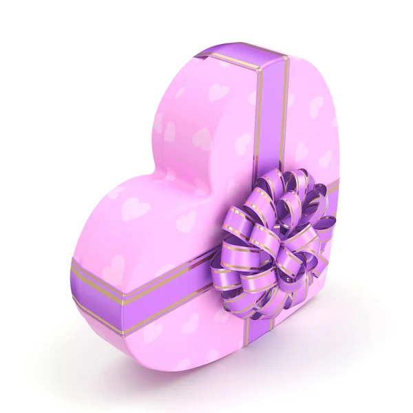 Corazón de caja rosa —  Fotos de Stock