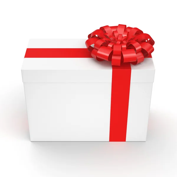 White gift box — Stock Photo, Image