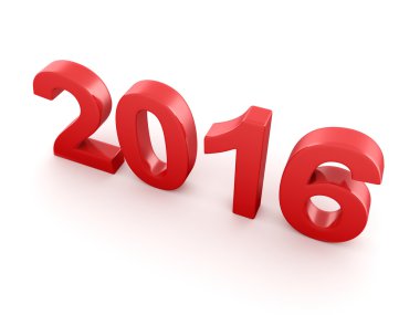 3D render 2016 yeni yıl basamak