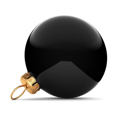 3D render siyah Noel top 