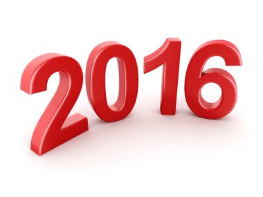 3D render 2016 yeni yıl basamak