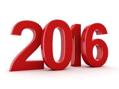 3D render 2016 yeni yıl basamak