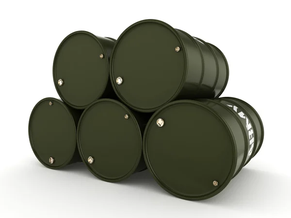 Barriles del ejército de renderizado 3D — Foto de Stock