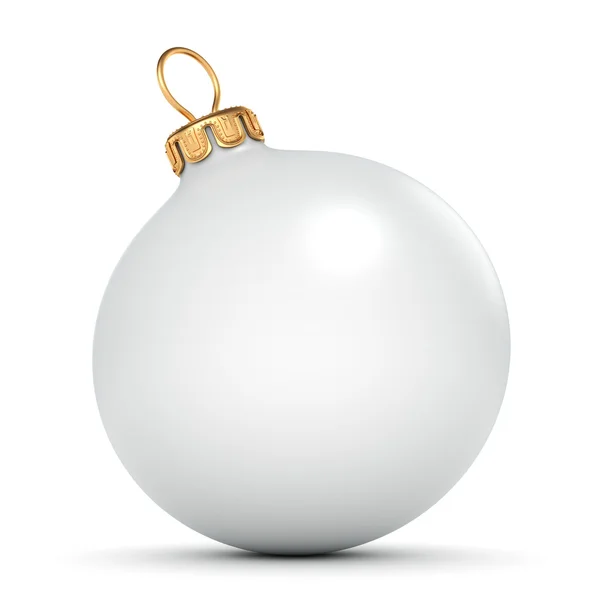 3D render beyaz Noel top — Stok fotoğraf