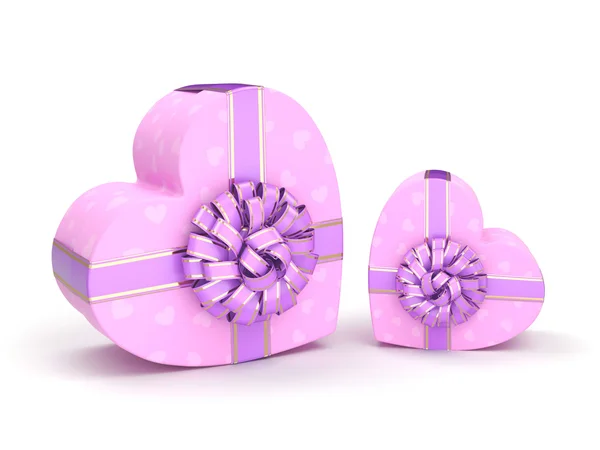 3D Rendering rosa Boxen Herz — Stockfoto