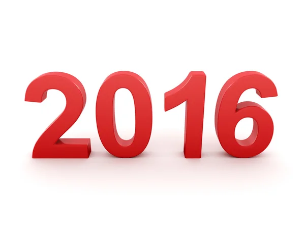 3D rendering 2016-ban új év számjegy — Stock Fotó