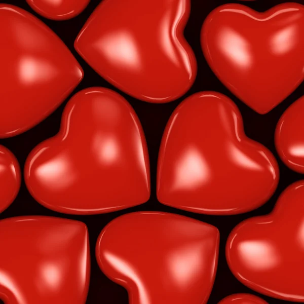 Representación 3D fondo de corazones — Foto de Stock