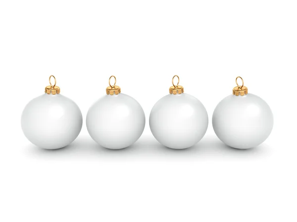 Representación 3D Bola blanca de Navidad — Foto de Stock