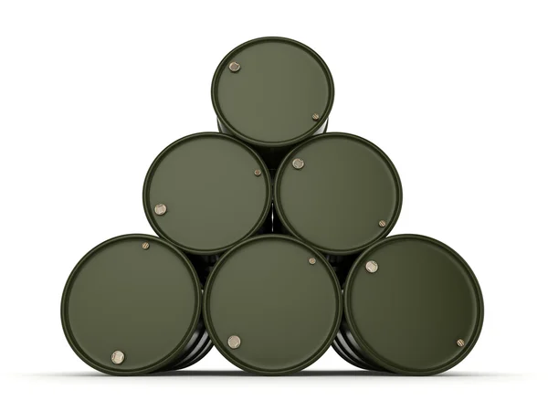 3D rendering army barrels Stock Image