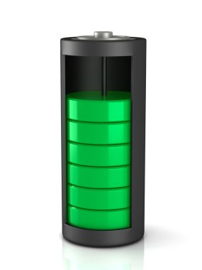 3D render. Pil yük simgesi