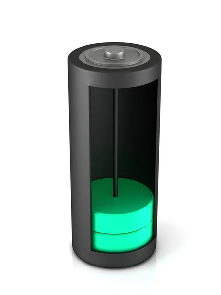 Renderowania 3D. Ikona ładowania baterii — Zdjęcie stockowe