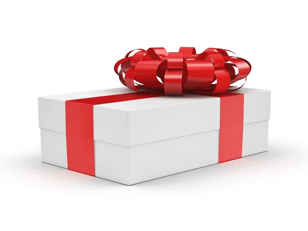 3D rendering White gift box — Stock Photo, Image