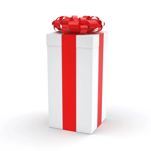 3D rendering White gift box — Stock Photo, Image