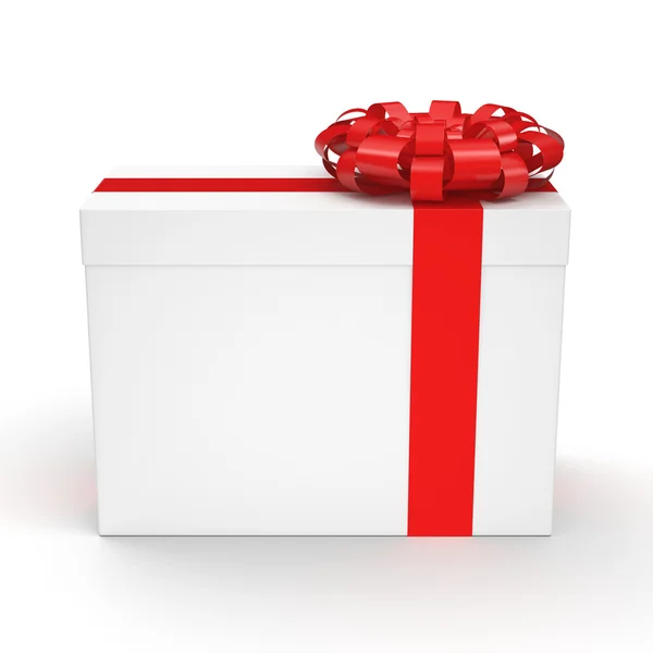 3D rendering White gift box — Stock Photo, Image