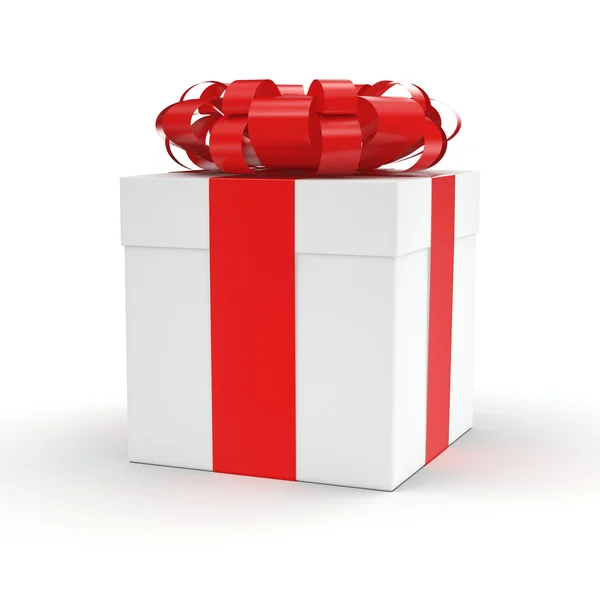 3d 렌더링 흰색 선물 상자 — 스톡 사진