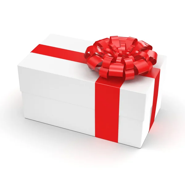 3D rendering White gift box — Stock Photo, Image