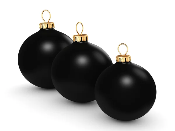 3D renderizado bola de Navidad Negro — Foto de Stock