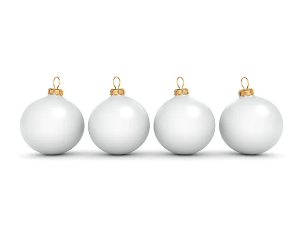 3D рендеринг Белый Рождественский мяч — стоковое фото