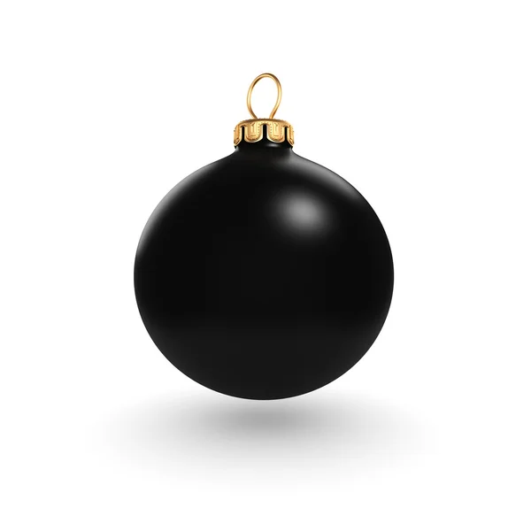 3D render siyah Noel top — Stok fotoğraf