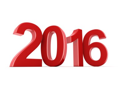 3D render 2016 yeni yıl basamak