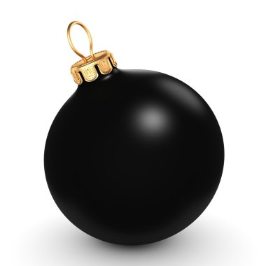 3D render siyah Noel top 