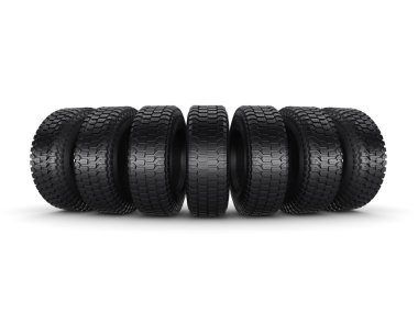 3D render kamyon lastikleri