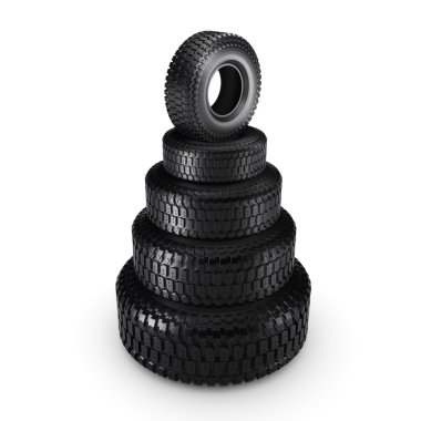 3D render kamyon lastikleri