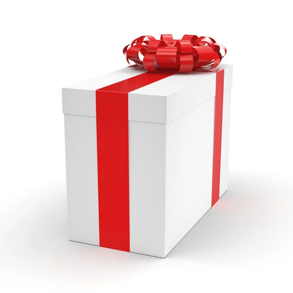 3D rendering White gift box — Stock Photo, Image