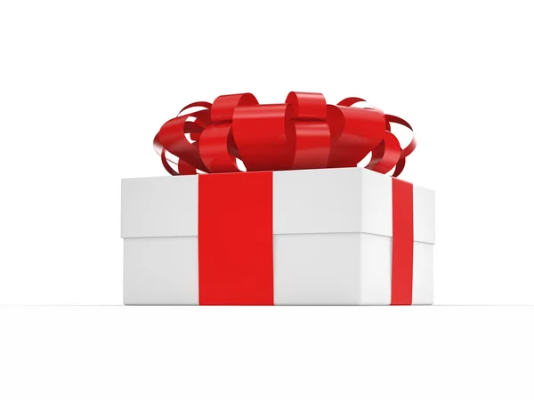3d 렌더링 흰색 선물 상자 — 스톡 사진