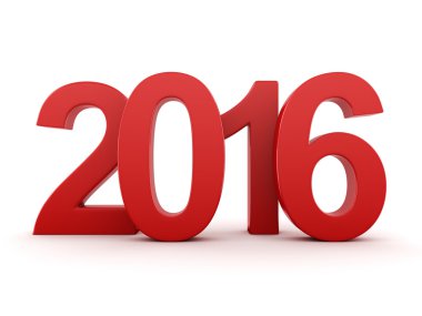 3D render 2016 yeni yıl basamak