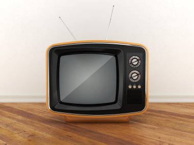3D render eski tv